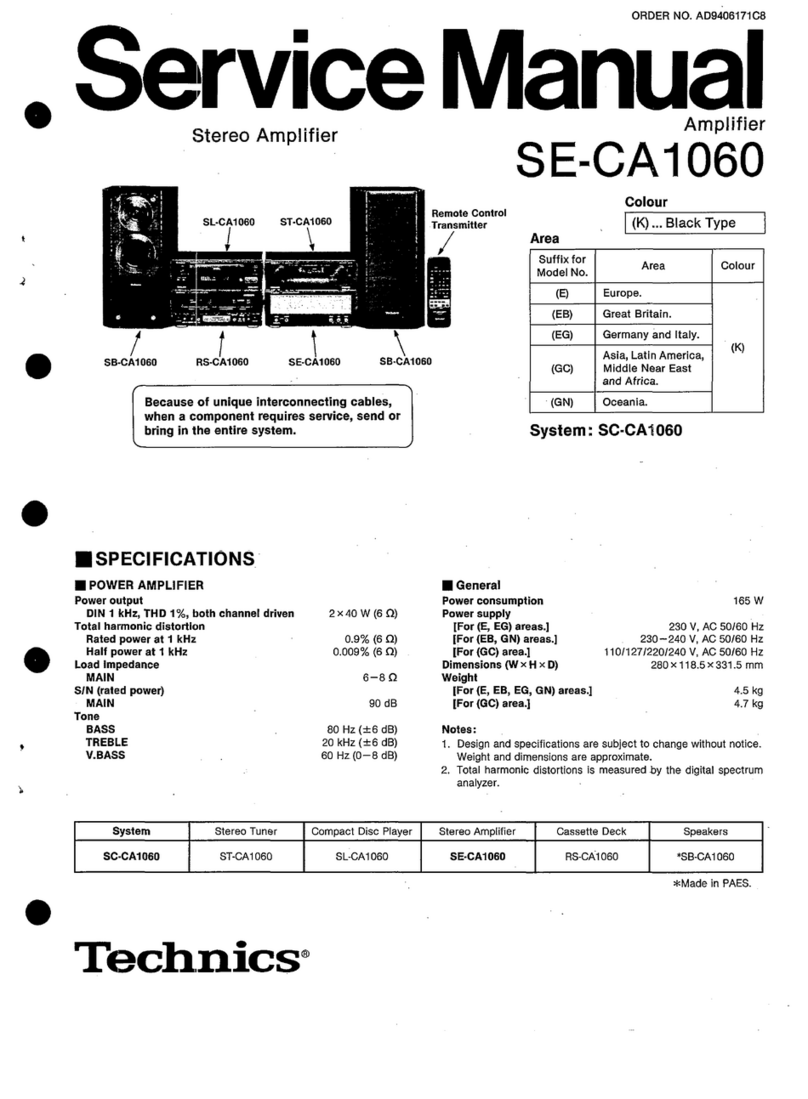 Technics SECA-1060 User manual Technics SECA-1060 User manual