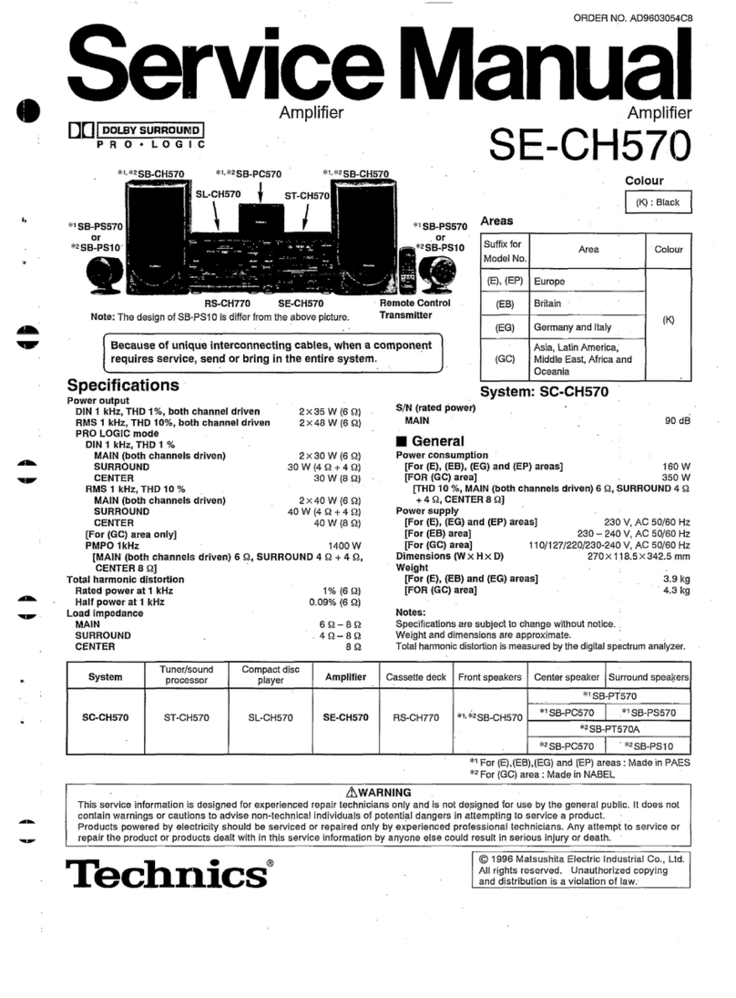 Technics se-ch570 User manual