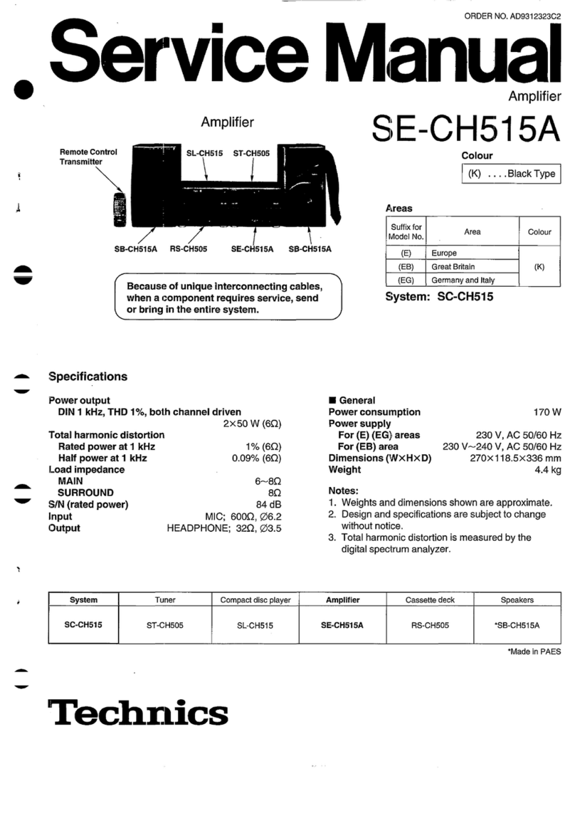 Technics SECH-515-A User manual
