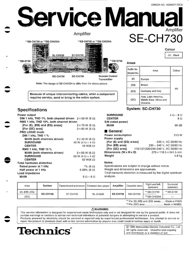 Technics se-ch730 Service manual