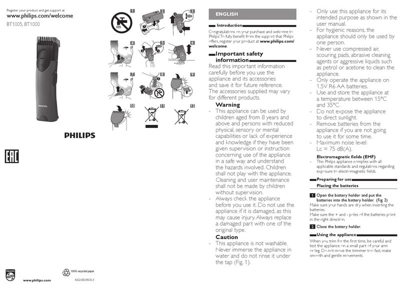 Philips BT1005 User manual