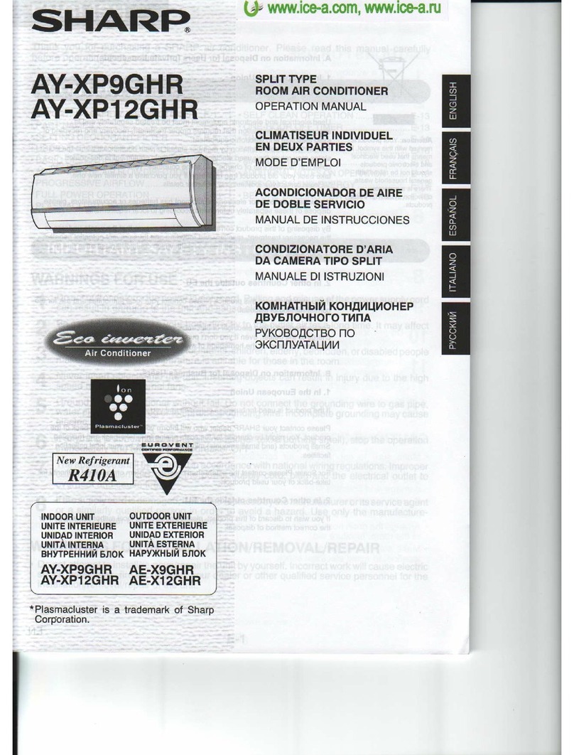Sharp AY-XP12GH User manual