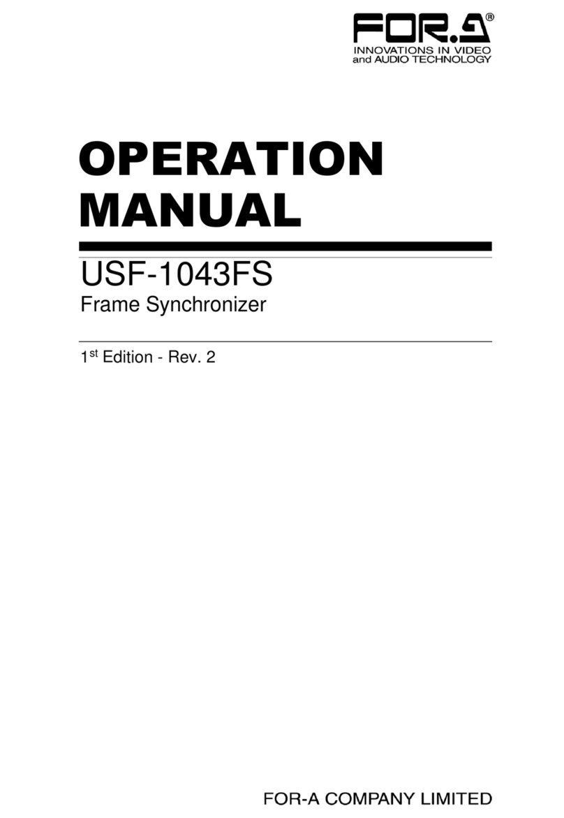 FOR-A USF-1043FS Operation manual