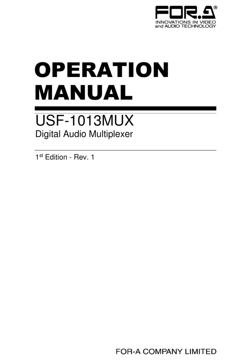 FOR-A USF-1013MUX Operator's manual