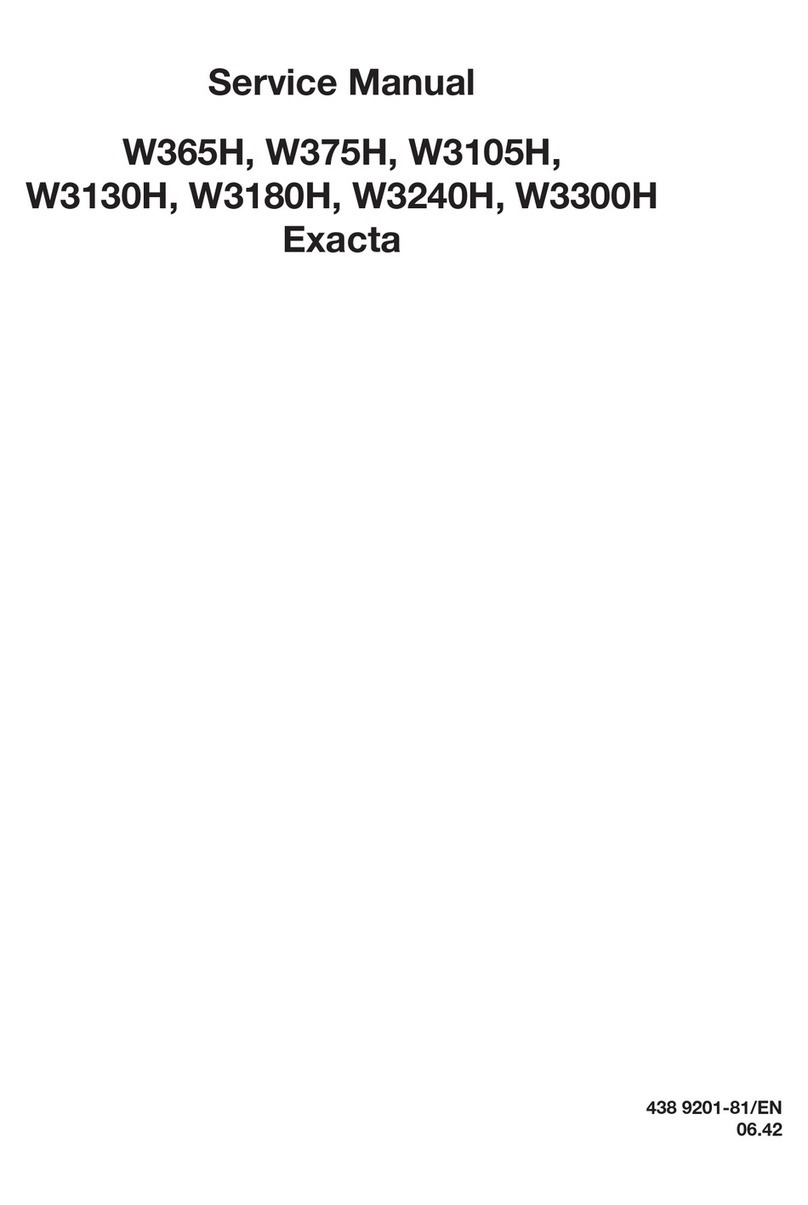 Electrolux W365H User manual