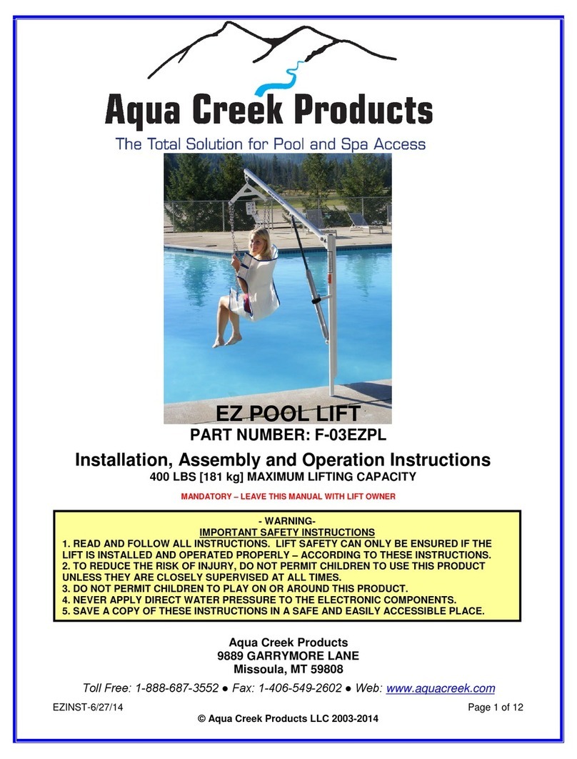 Aqua Creek F-03EZPL Installation, assembly and operating instructions Aqua Creek F-03EZPL Installation, assembly and operating instructions