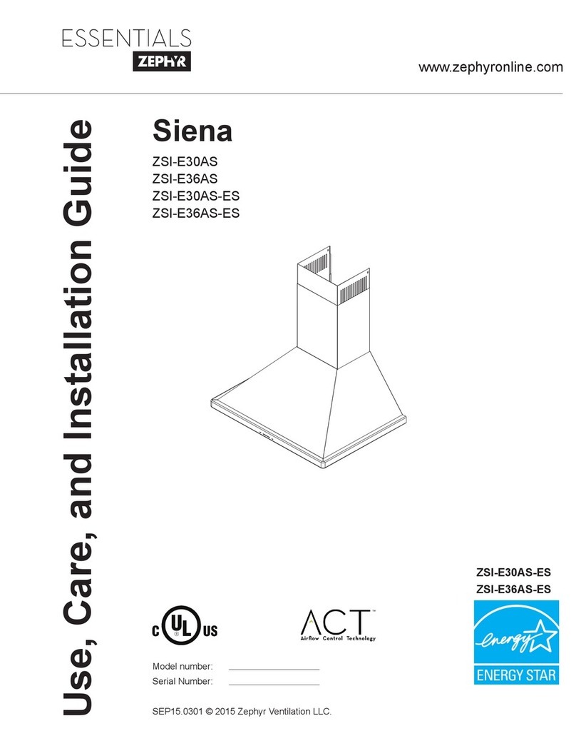 Zephyr Siena ZSI-E36AS Installation guide