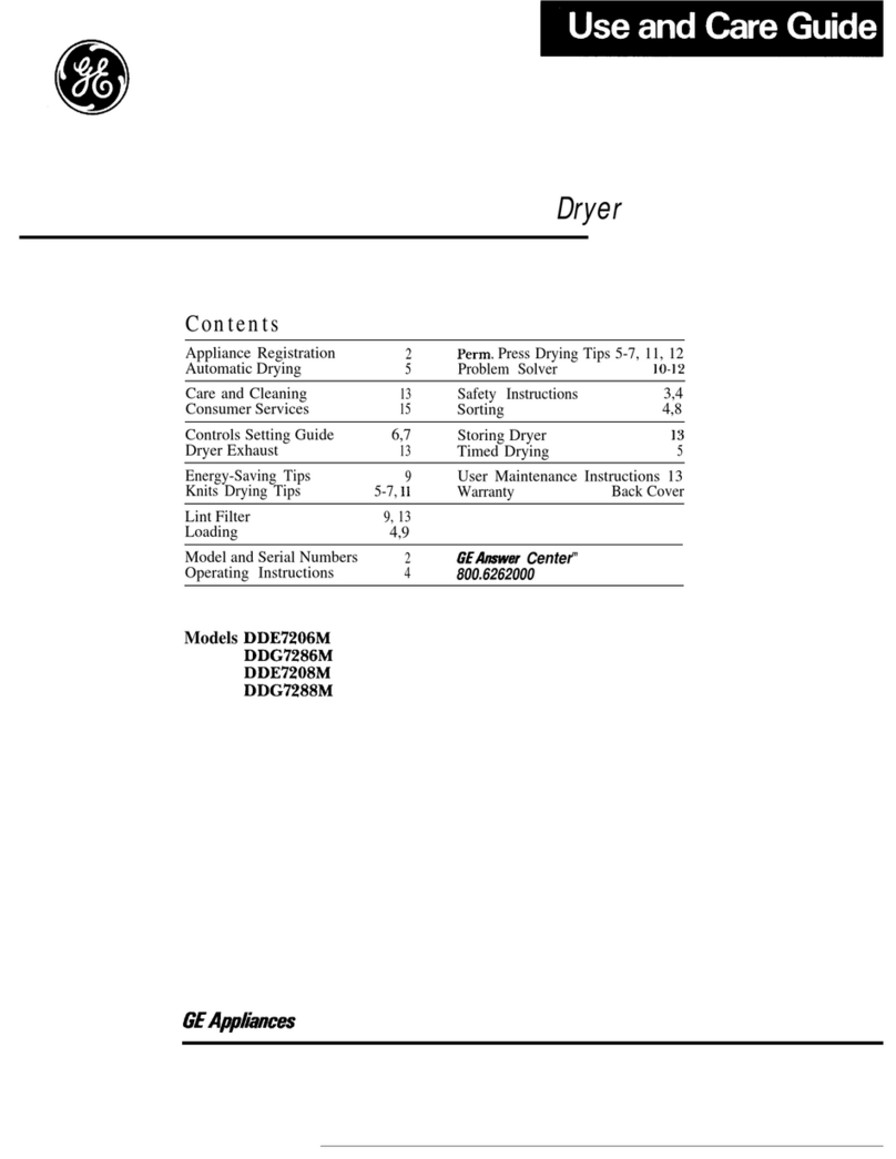 GE DDE7206M User manual