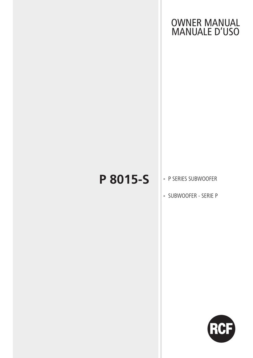 RCF P 8015-S User manual RCF P 8015-S User manual