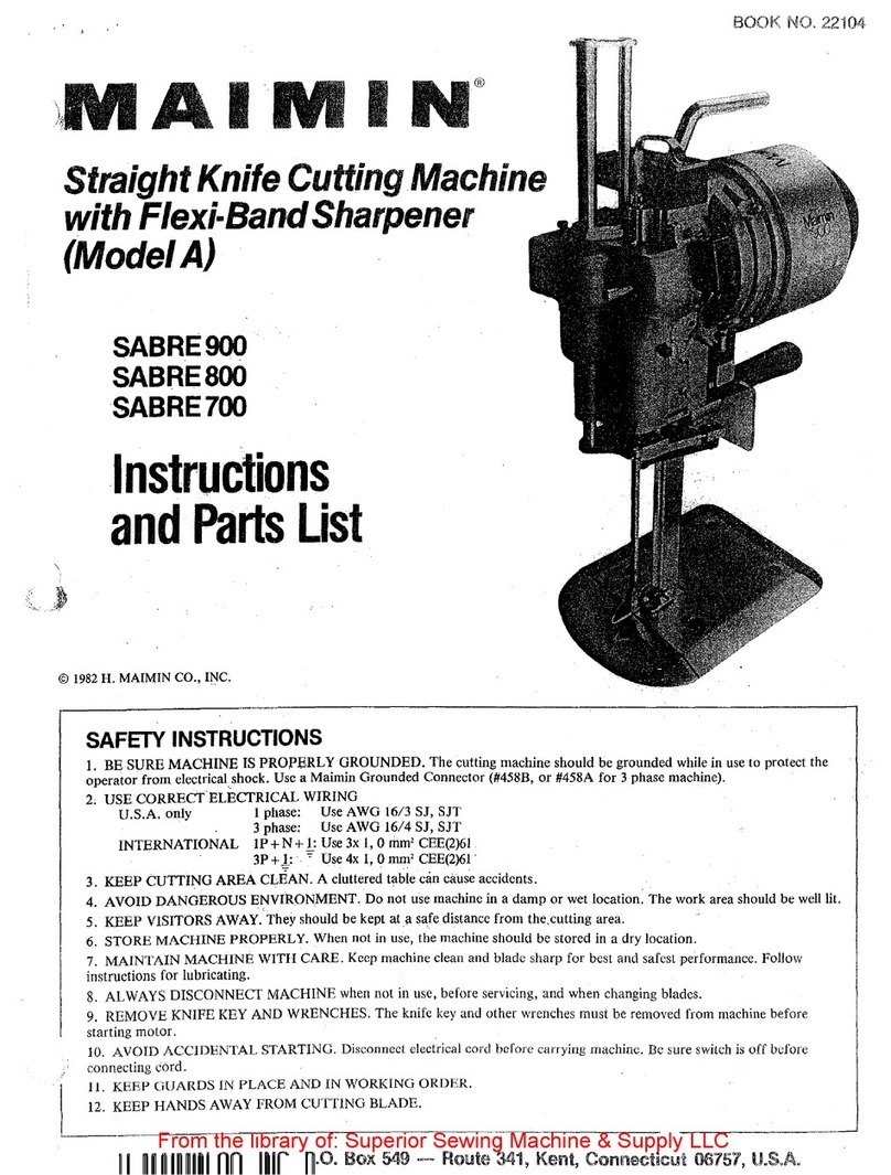 maimin SABRE900 Instructions and parts list