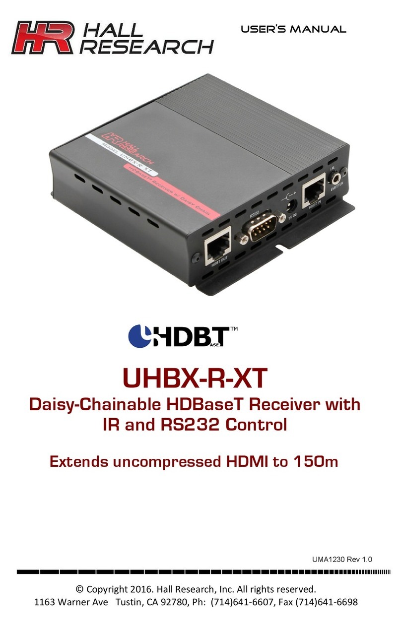Hall Research Technologies UHBX-R-XT user manual