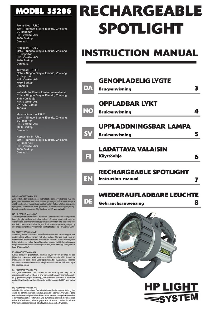 HP LIGHT SYSTEM 55286 instruction manual
