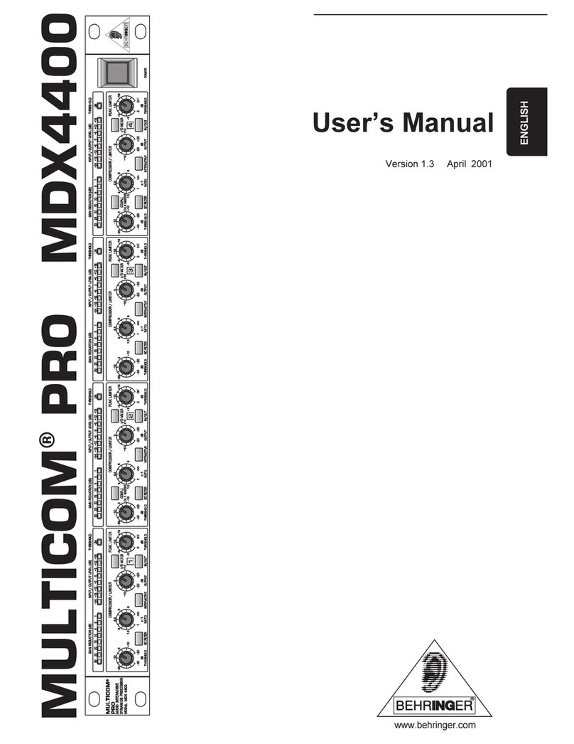Behringer Multicom Pro MDX4400 user manual Behringer Multicom Pro MDX4400 user manual