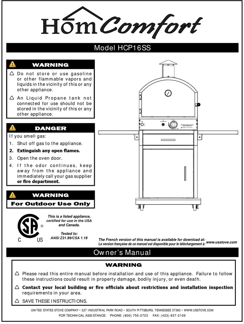 HomComfort HCP16SS owner's manual