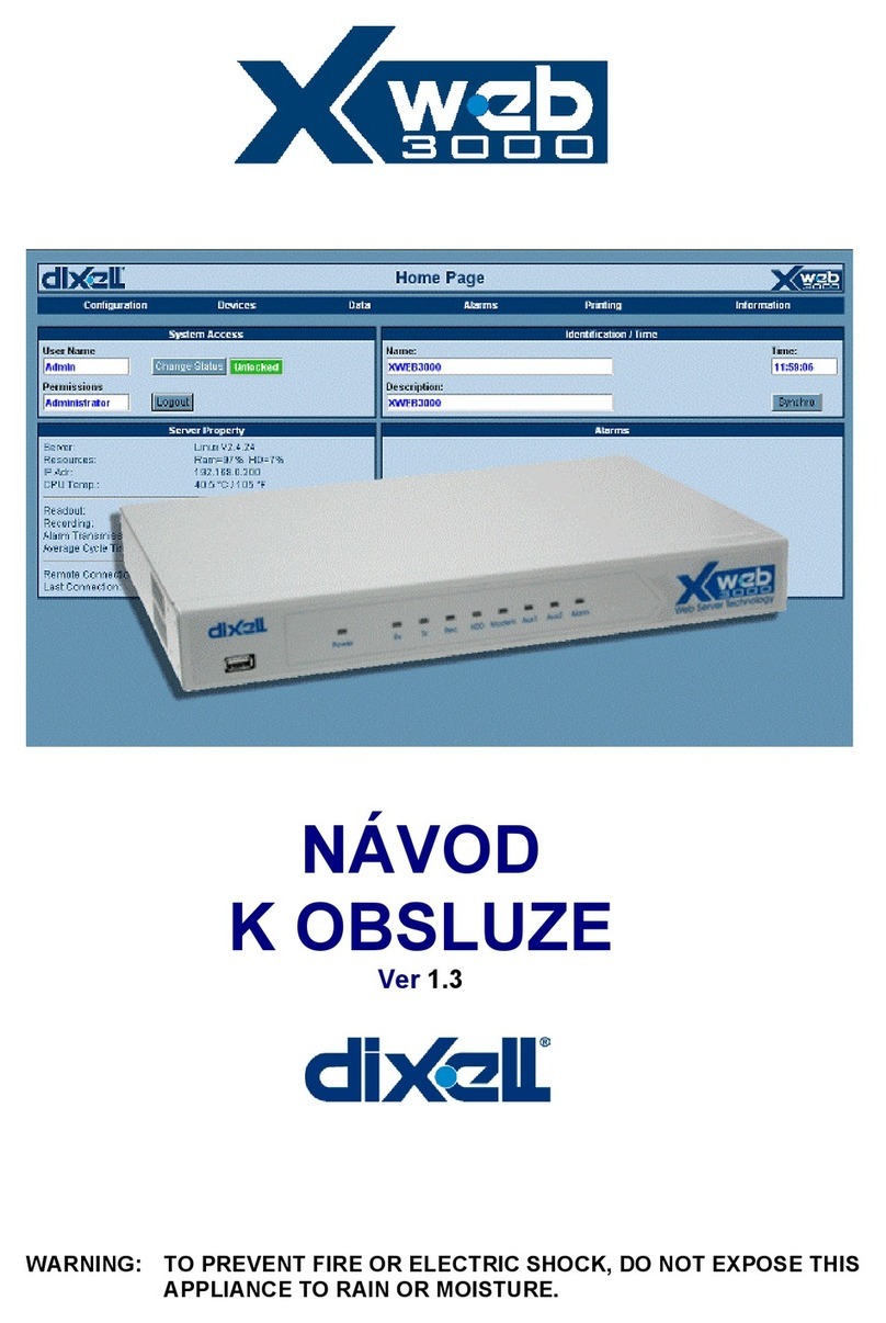 dixell XWEB 3000 User manual