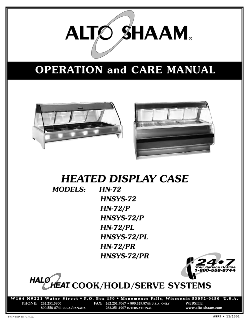 Alto-Shaam HN-72 Operation and care manual