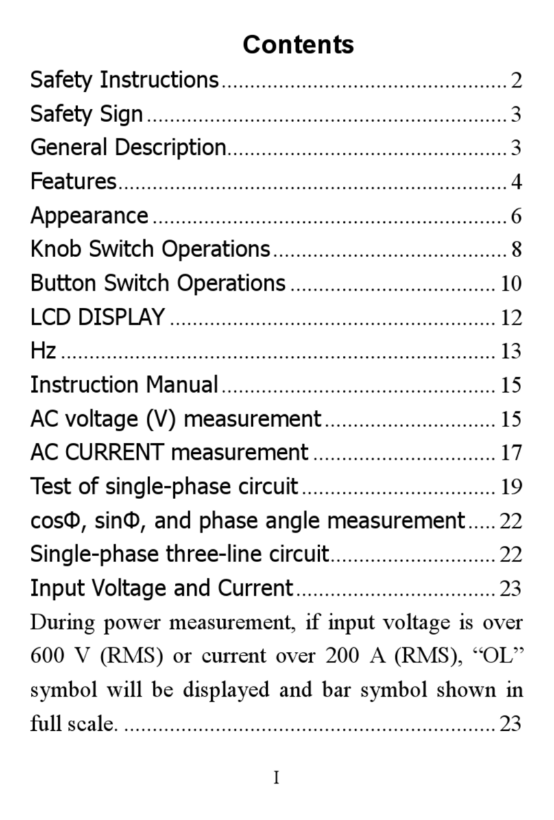 Mastech MS2208 instruction manual