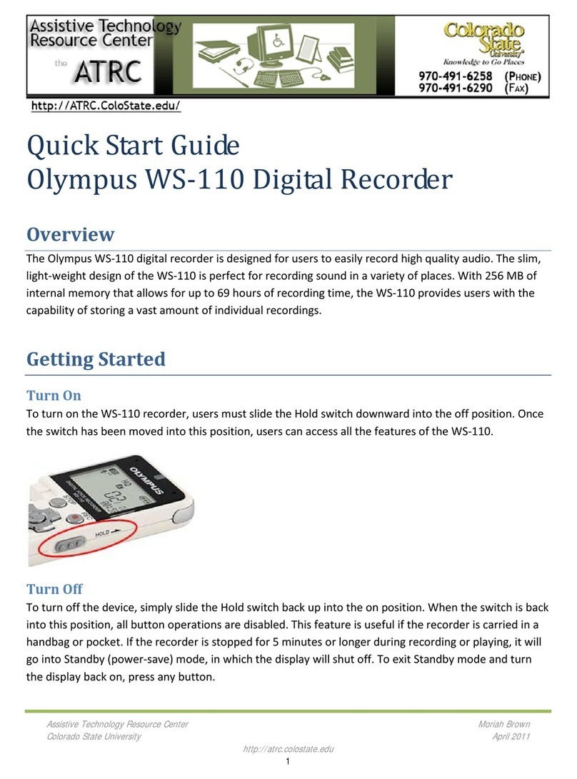 Olympus WS-110 User manual