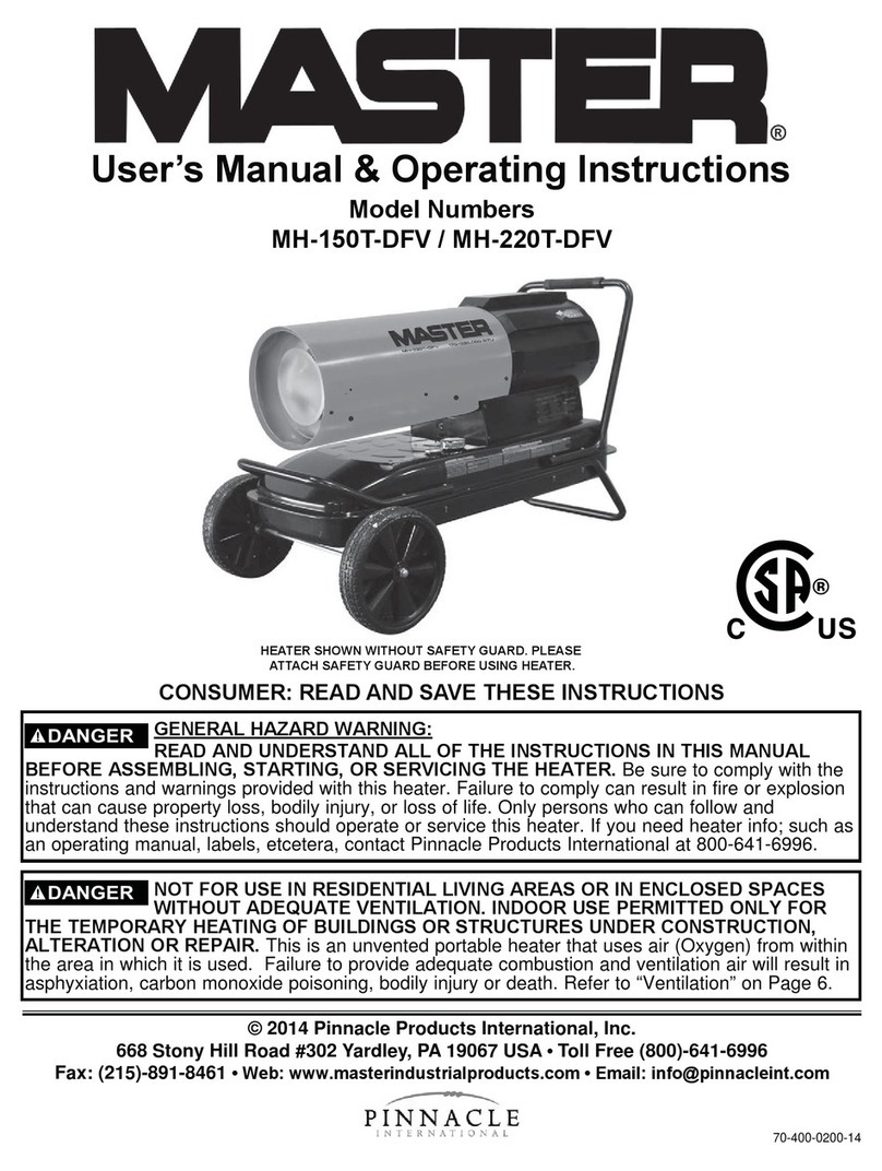 Master MH-150T-DFV User's manual & operating instructions