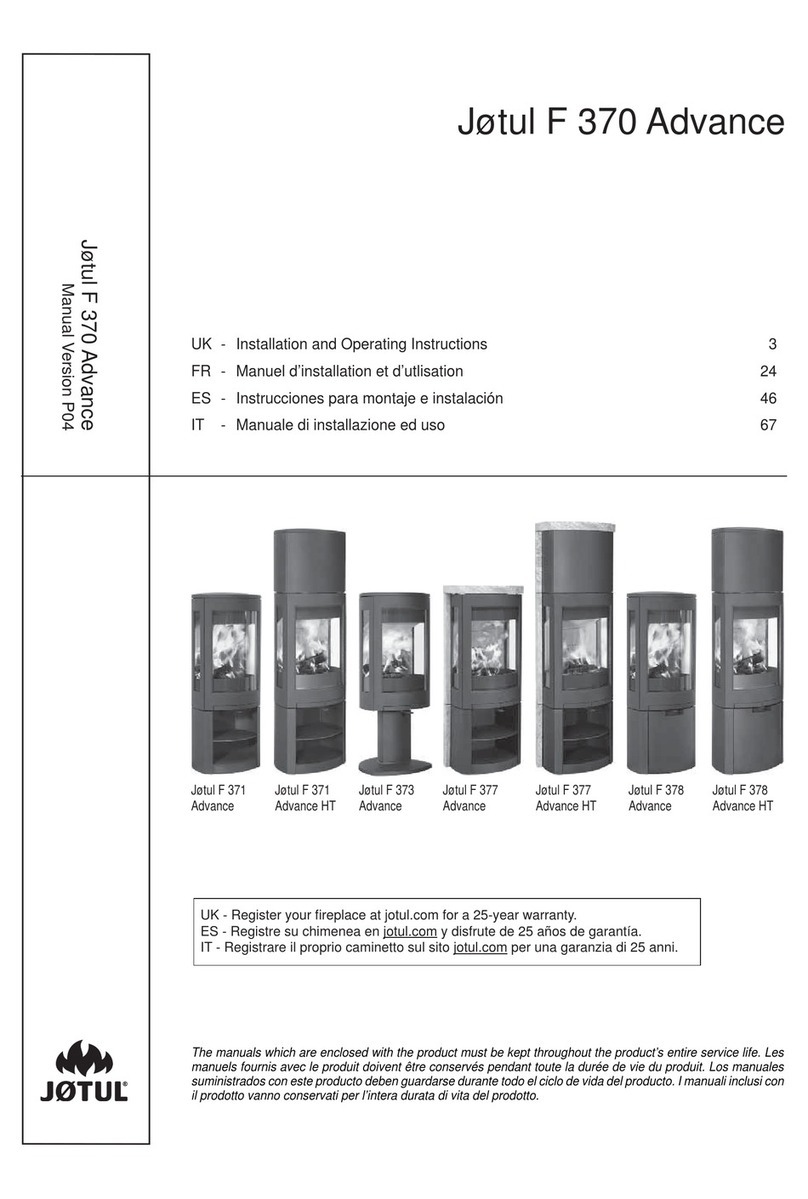 Jøtul F 371 ADVANCE Operating instructions