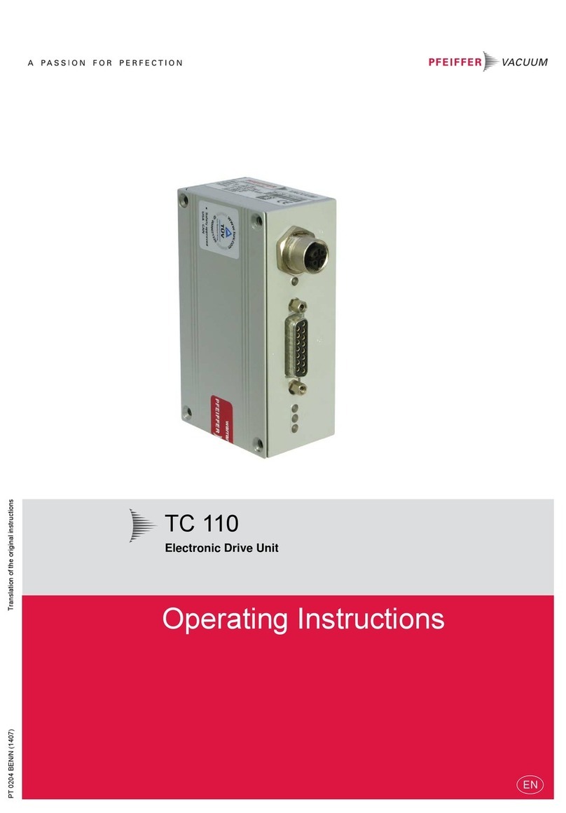 Pfeifer Vacuum wrn100 operating instructions