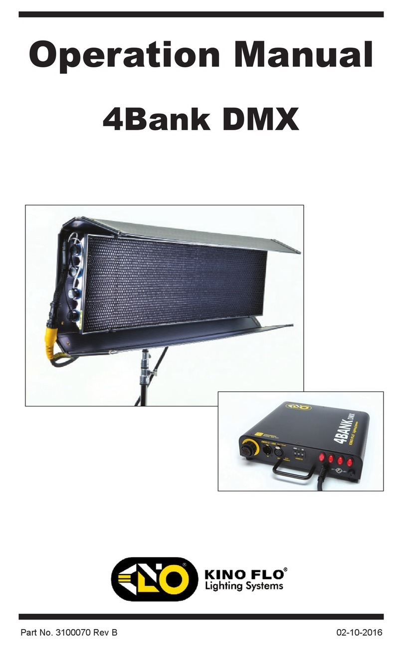 Kino Flo tegra 4bank dmx Operation manual