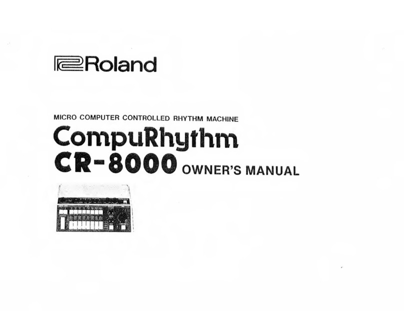 Roland CompuRhythm CR-8000 User manual