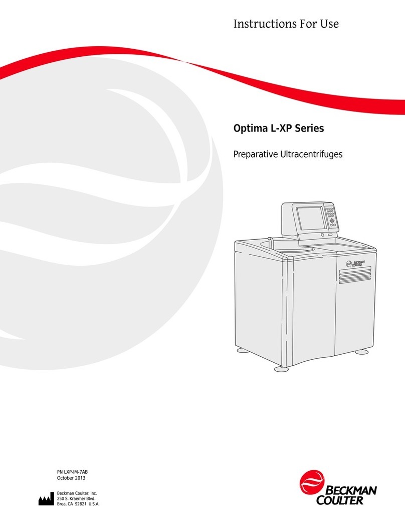 Beckman Coulter Optima L-XP Instructions for use Beckman Coulter Optima L-XP Instructions for use
