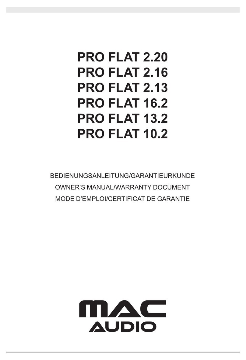 MAC Audio PRO FLAT 2.20 User manual