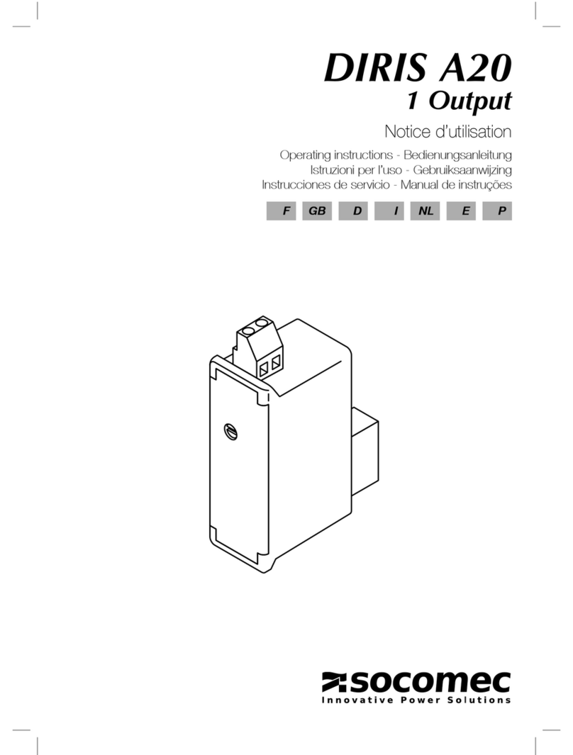socomec DIRIS A20 User manual
