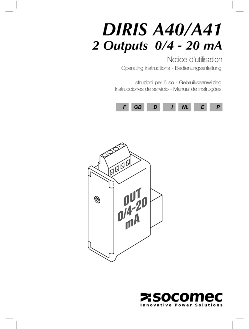 socomec DIRIS A40 User manual