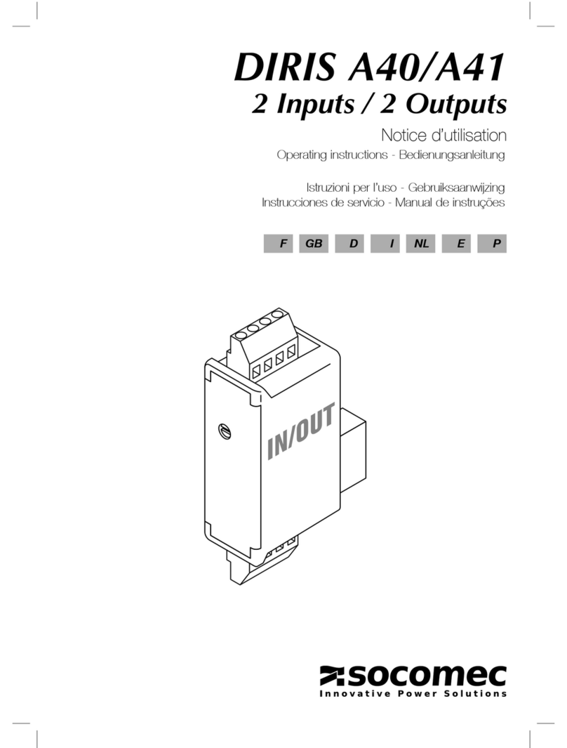 socomec DIRIS A40 operating instructions