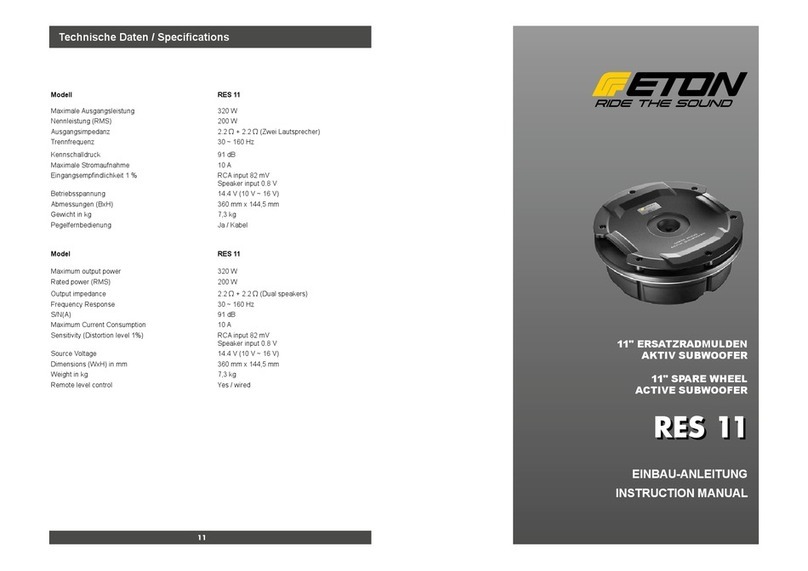 Eton RES 11 User manual Eton RES 11 User manual