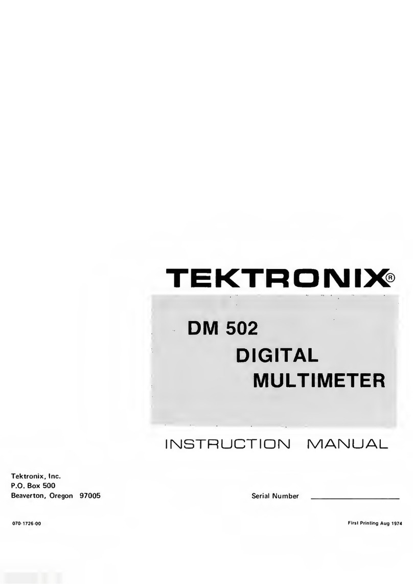 Tektronix DM 502 User manual
