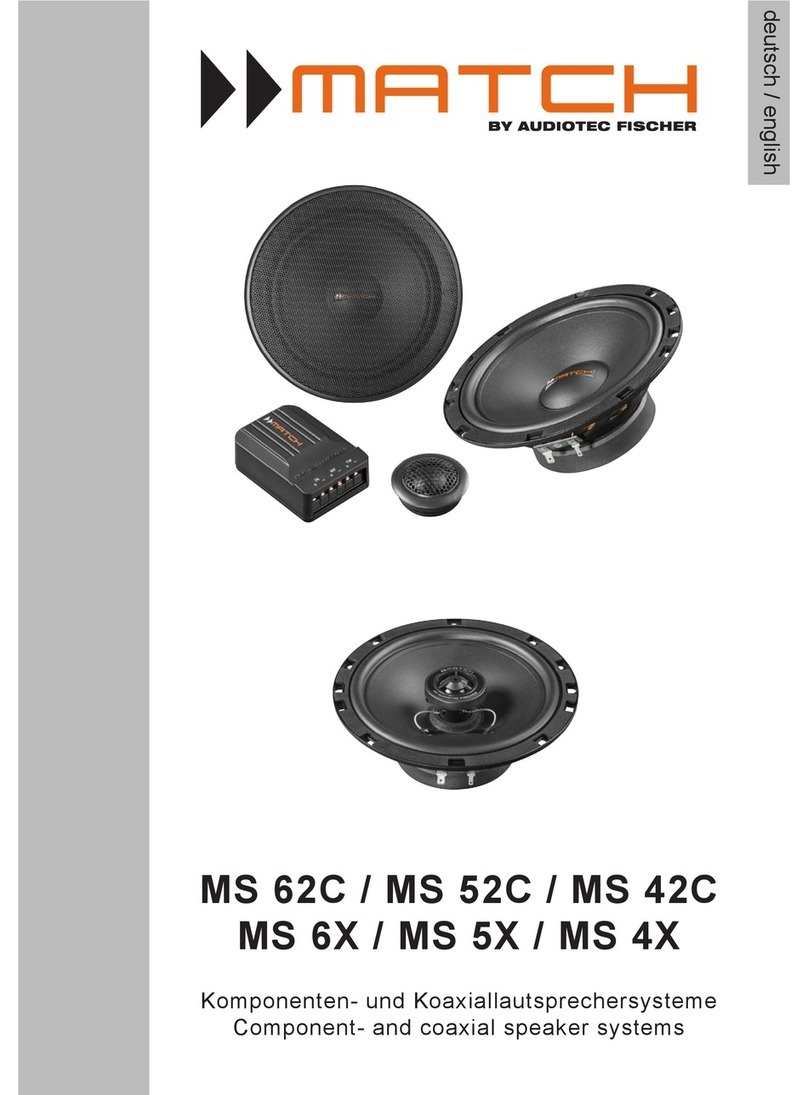 Audiotec Fischer match MS 62C instructions Audiotec Fischer match MS 62C instructions