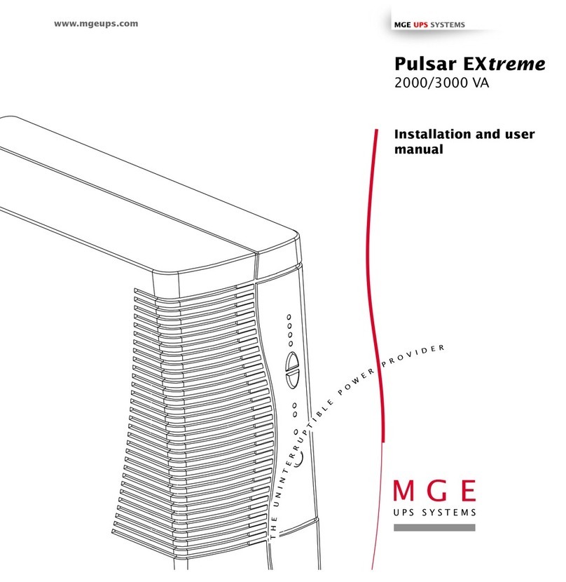 MGE UPS Systems Pulsar EXtreme2000 User manual MGE UPS Systems Pulsar EXtreme2000 User manual