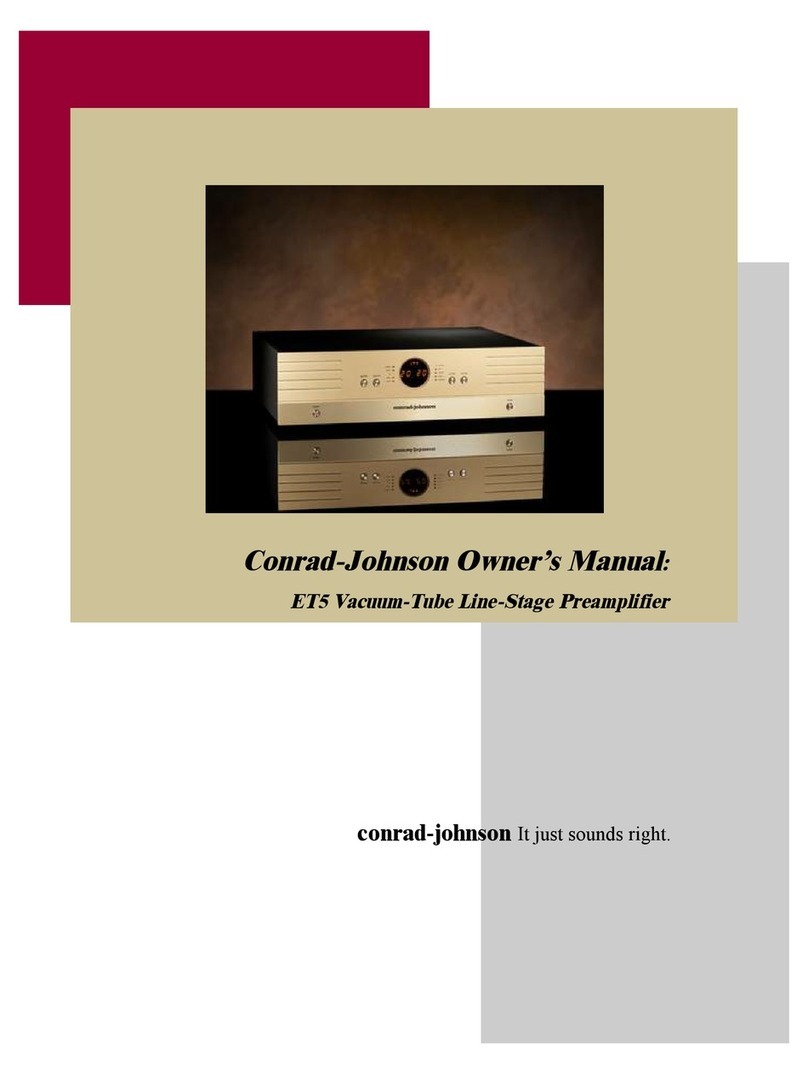 Conrad-Johnson ET5 User manual