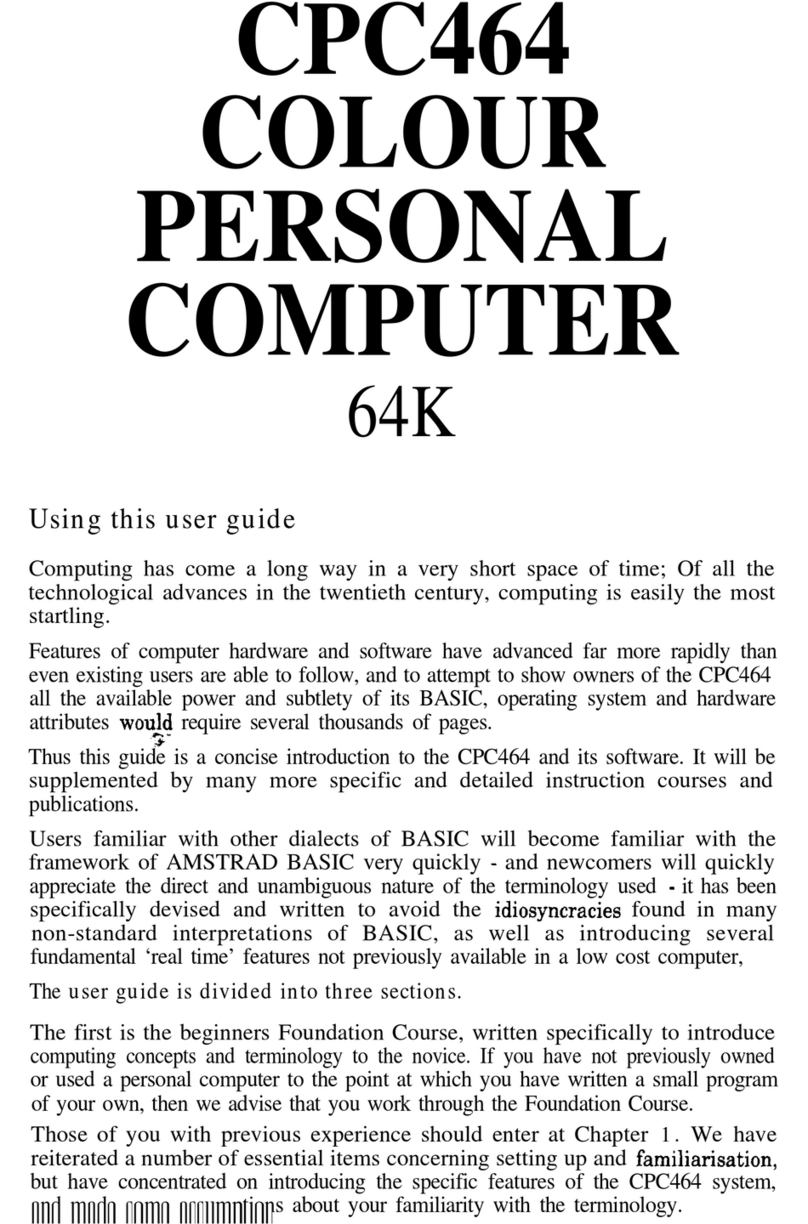 AMSTRAD CPC464 User manual