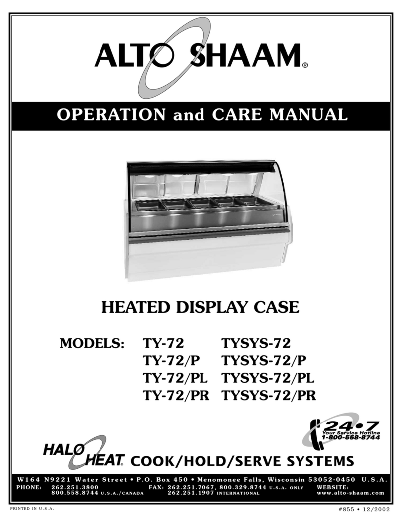Alto-Shaam TY-72 Operation and care manual