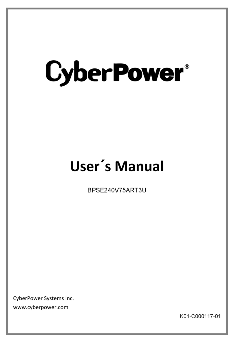 CyberPower BPSE240V75ART3U User manual CyberPower BPSE240V75ART3U User manual