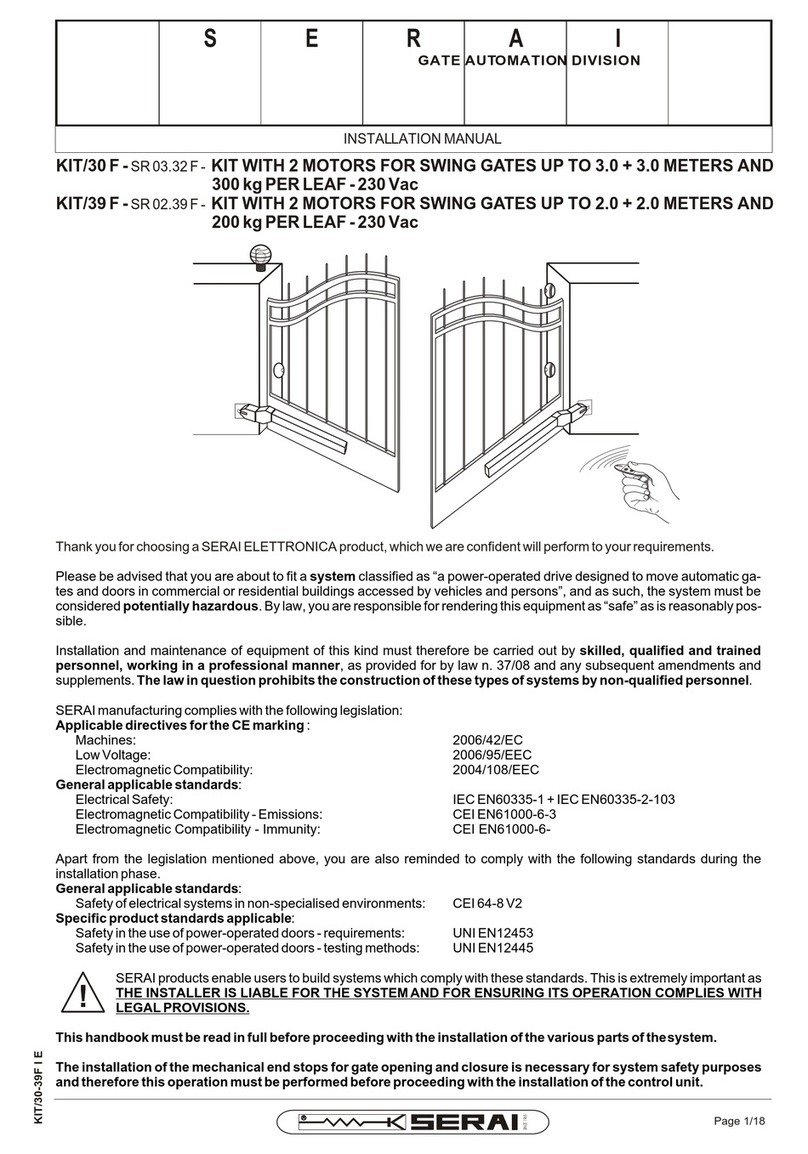 Serai KIT/30 F installation manual