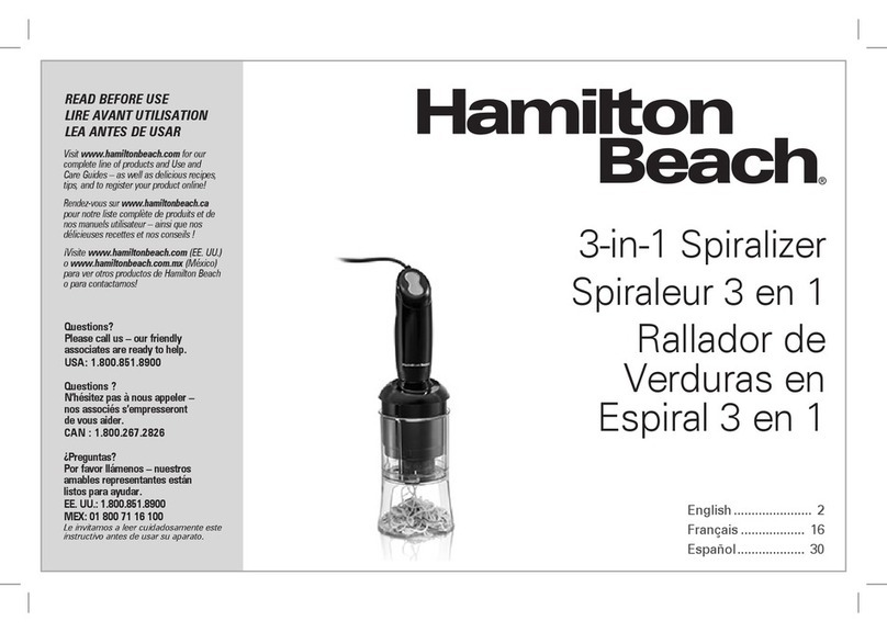 Hamilton Beach 59998 user manual