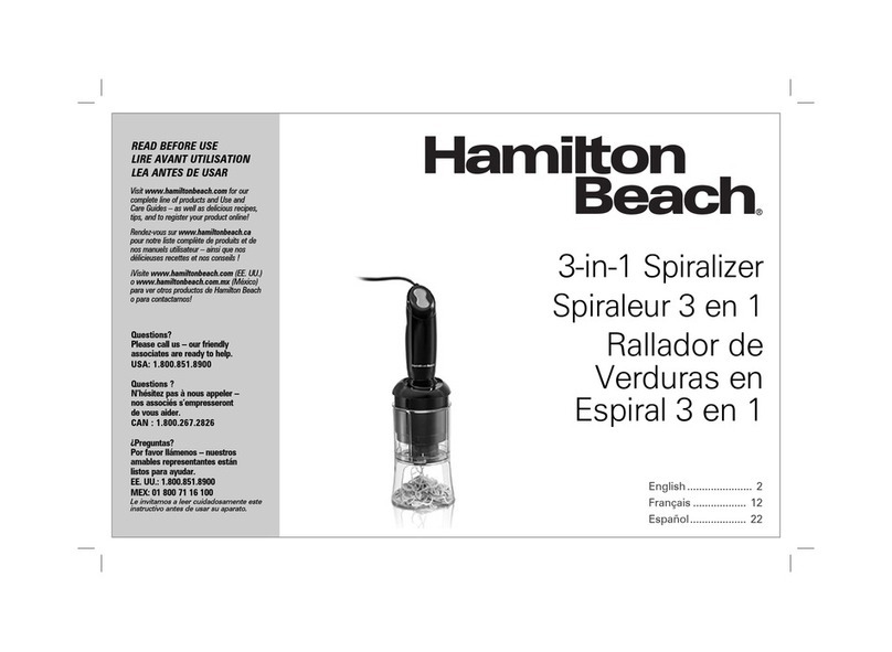 Hamilton Beach 59998 user manual