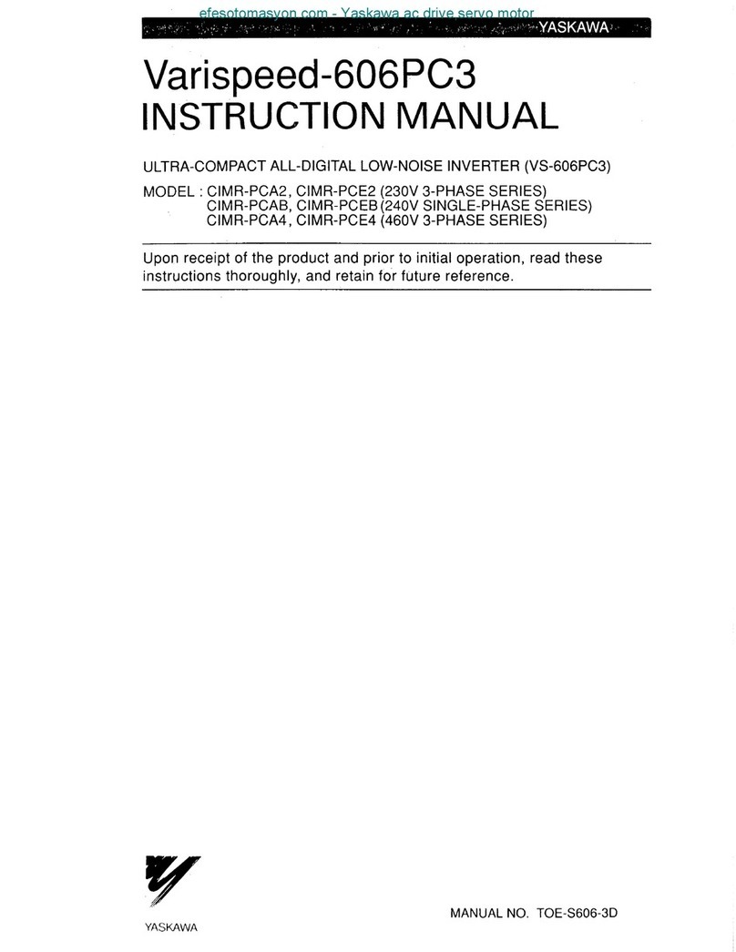 YASKAWA Varispeed 606PC3 User manual