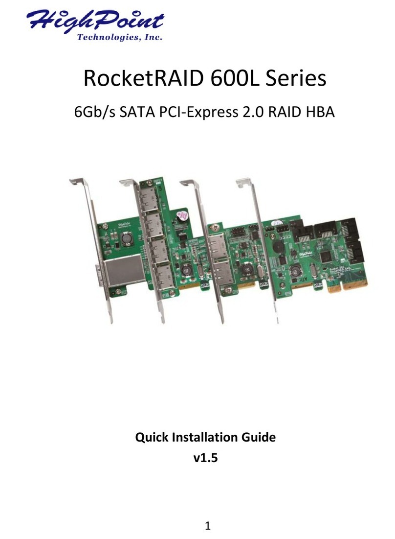 HighPoint RocketRAID 600L Quick installation guide