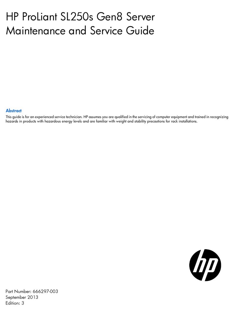 HP ProLiant SL250s Gen8 Manual