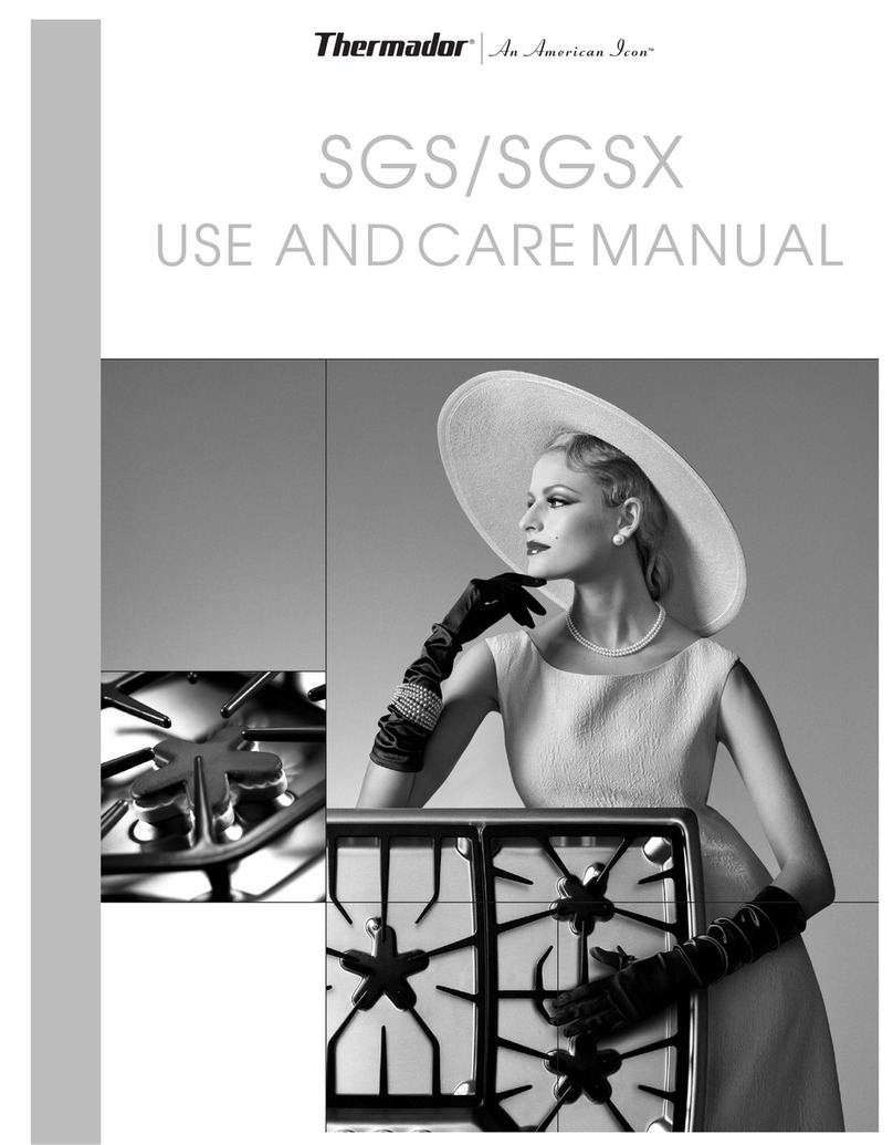 Thermador SGS Series use and care manual