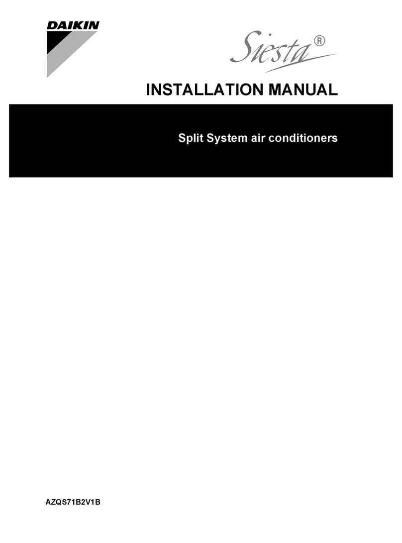 Daikin SIESTA SERIES installation manual
