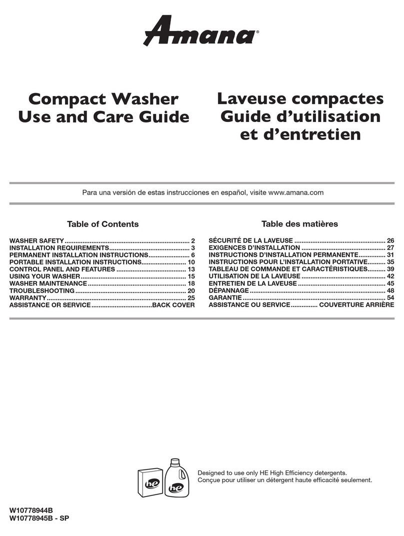 Amana NTC3500FW Use and care guide