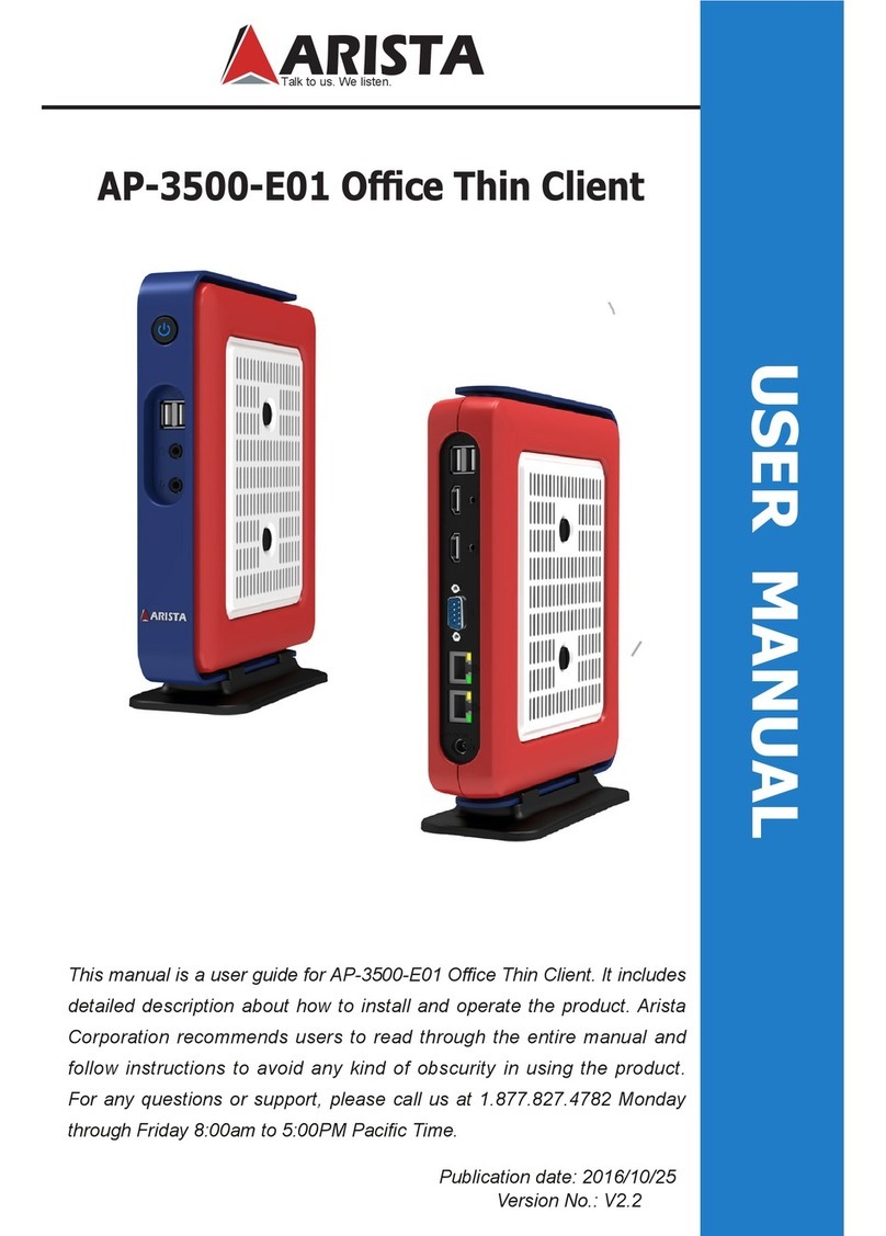 Arista AP-3500-E01 user manual